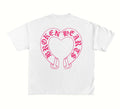 Broken Hearts Horseshoe Heart Jumbo Print T-Shirt — White